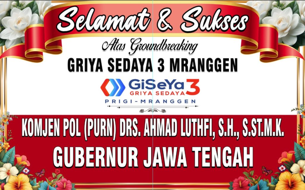 preview desain karangan bunga papan gubrnur jawa tengah