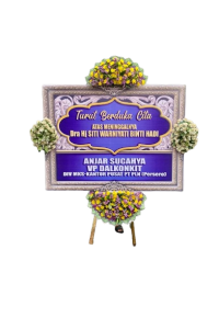 Bunga papan printi g elegan di semarang . free ongkir untuk pengiriman kota semarang. Florist terbaik di semarang