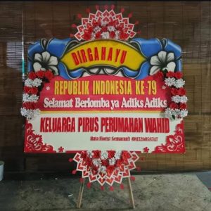 Rayakan Hari Kemerdekaan RI ke-80 dengan karangan bunga digital dari Florist Demak. Tersedia desain custom, modern, dan cocok untuk instansi maupun perorangan.